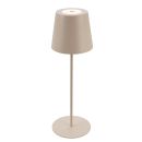 HVMM AKKU LED Tischlampe Kiki 1-flg Beige