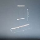Fischer & Honsel LED Pendelleuchte Tenso TW 64 cm nickelfarben
