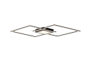 LED Deckenleuchte Asmin 106 x 37 cm Schwarz